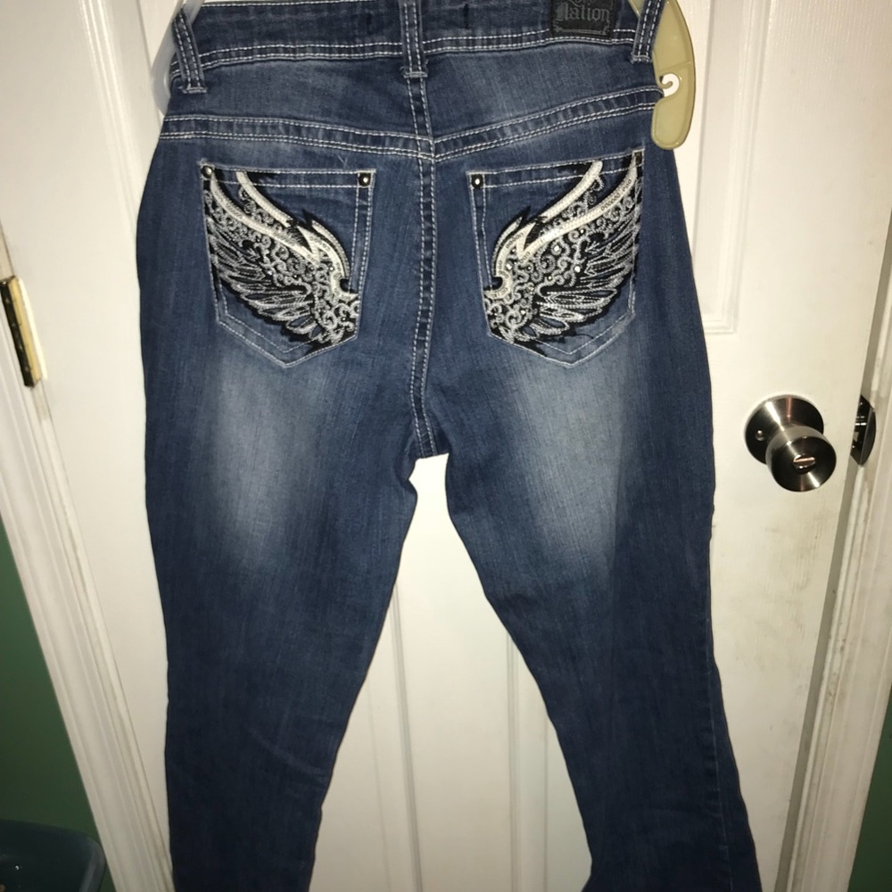 Love Nation Jeans size 8- Angel wing back pockets